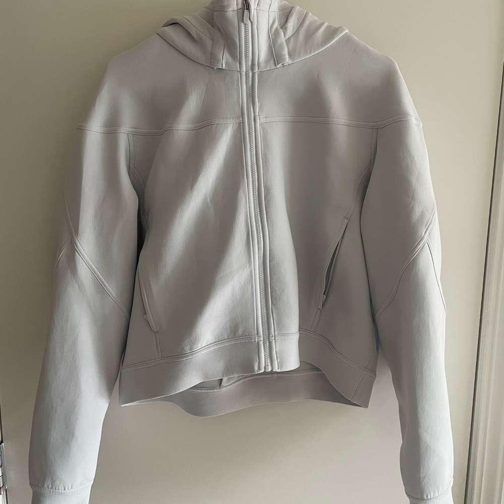 lululemon athletica Women's Light Gray Jacket with Hoodie